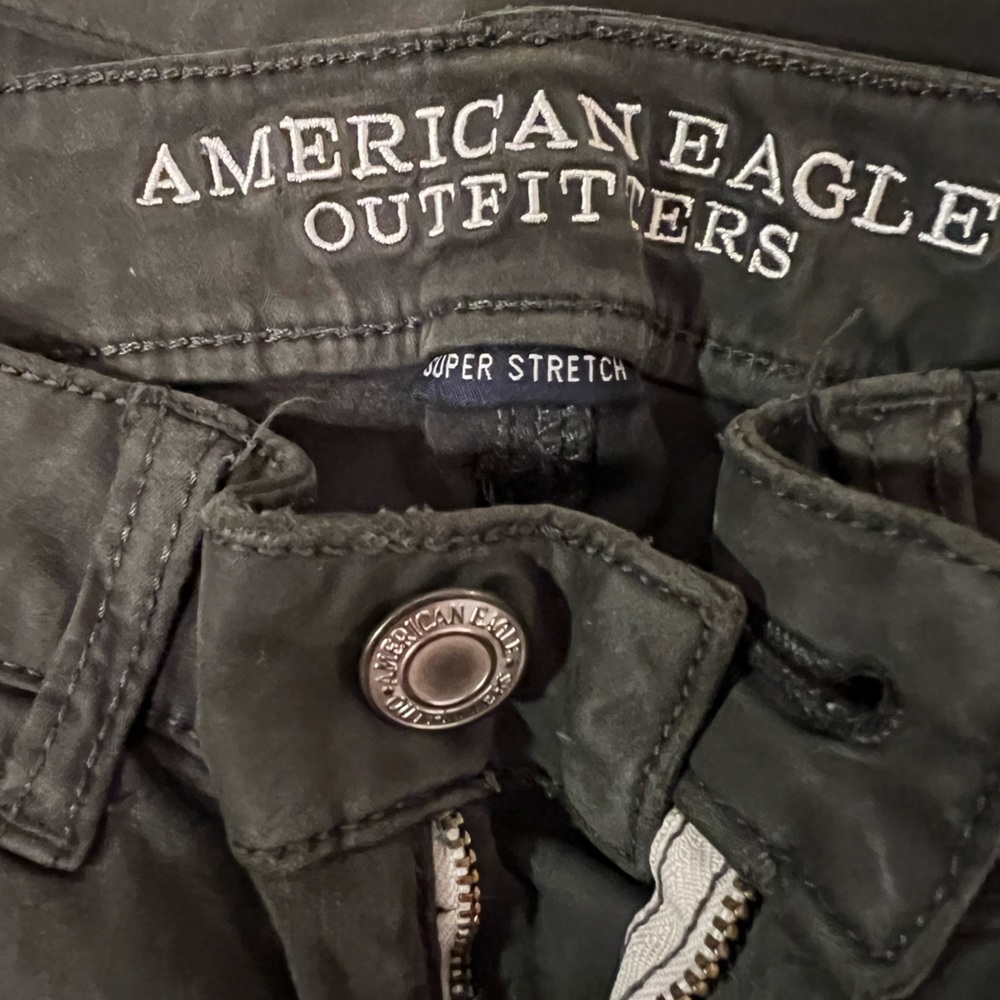 American Eagle Dark Green Super Stretch Jeggings Size 0 - Picture 4 of 5